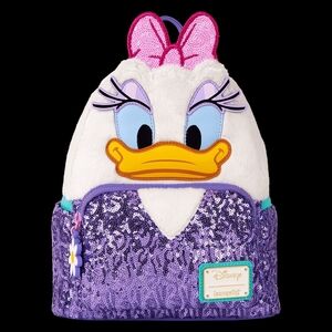 Daisy Duck 85th Anniversary Sequin Plush Cosplay Mini Backpack